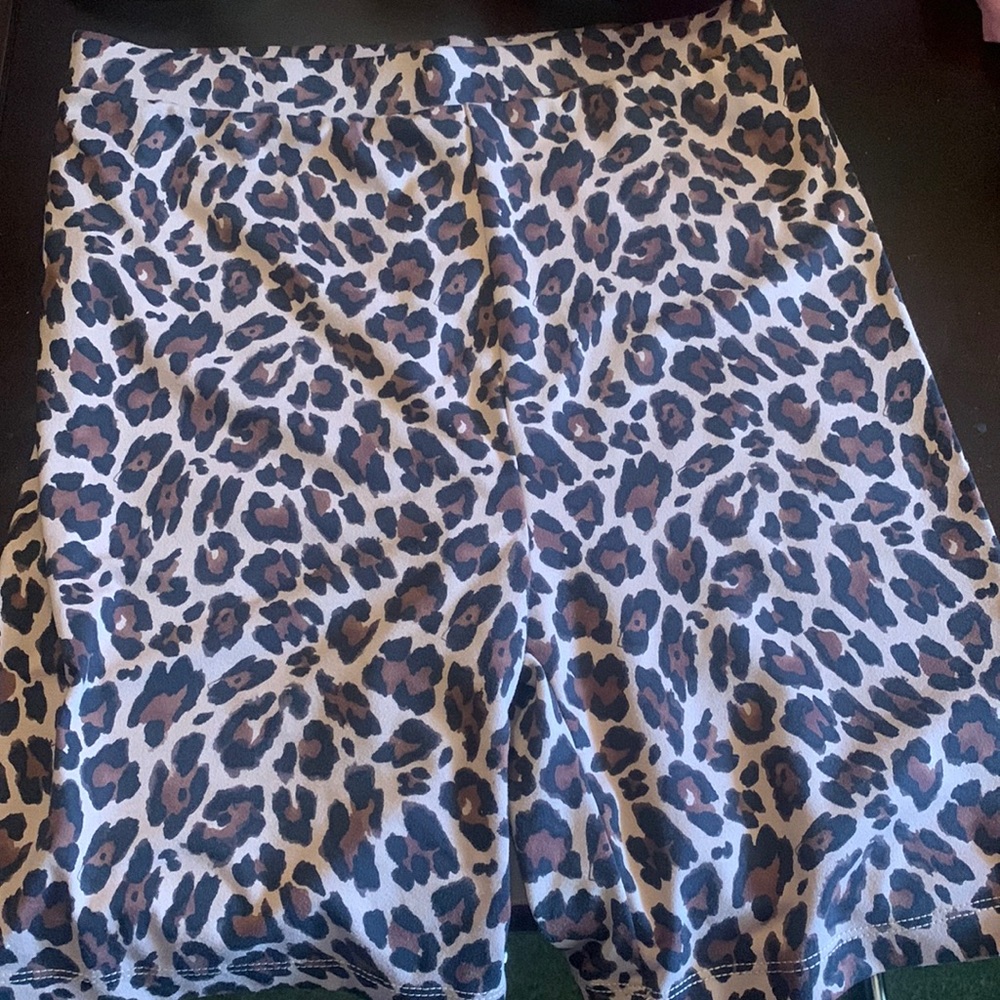 cotton cheetah biker shorts